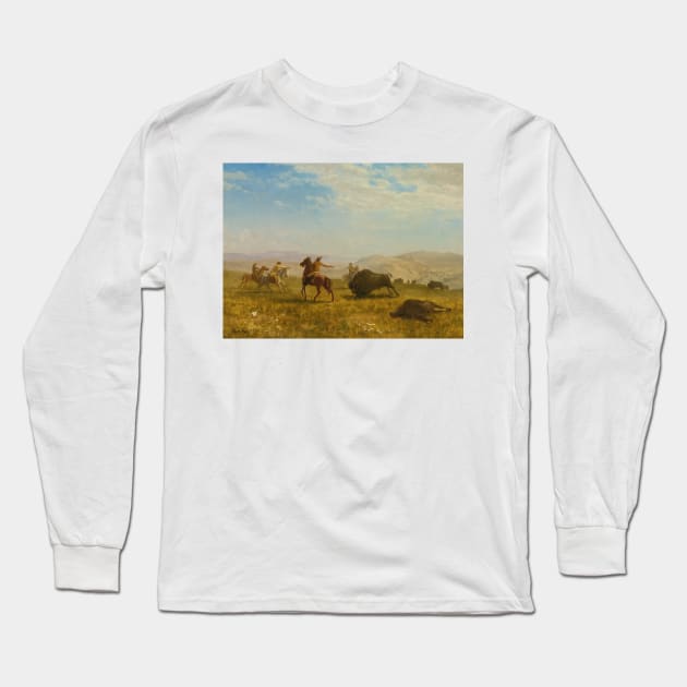 The Wild West by Albert Bierstadt Long Sleeve T-Shirt by Classic Art Stall